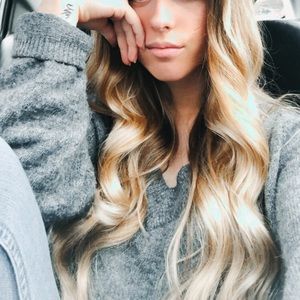 Basic H&M Grey V-Neck Sweater